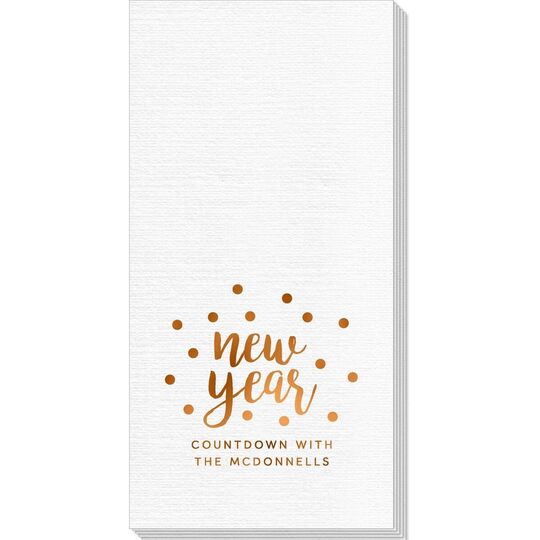 Confetti Dots New Year Deville Guest Towels